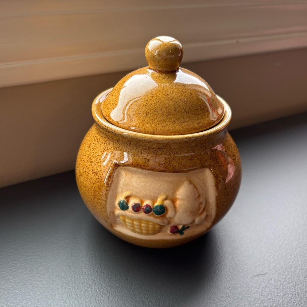 Vintage Golden Harvest Sugar Bowl